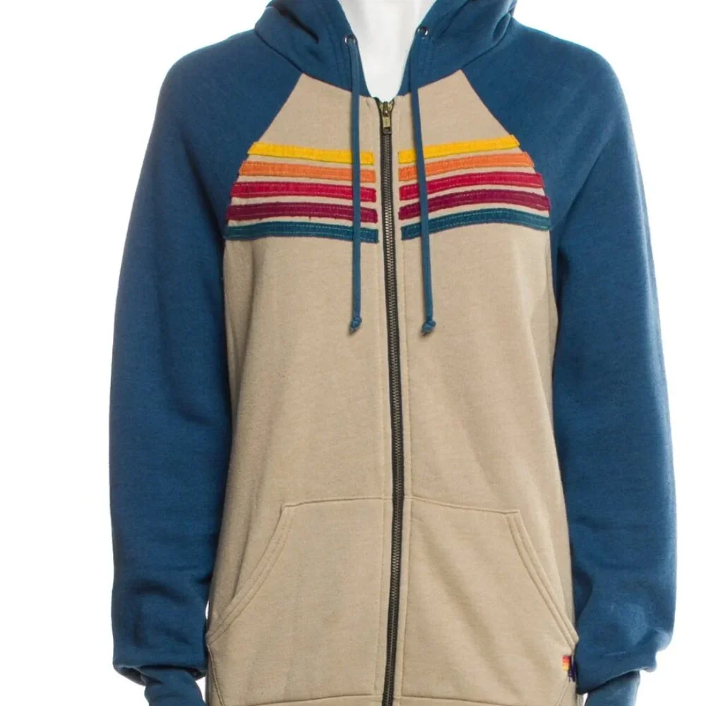 Aviator Nation Limited Edition 5 stripe hoodie size M RARE - Picture 2 of 3